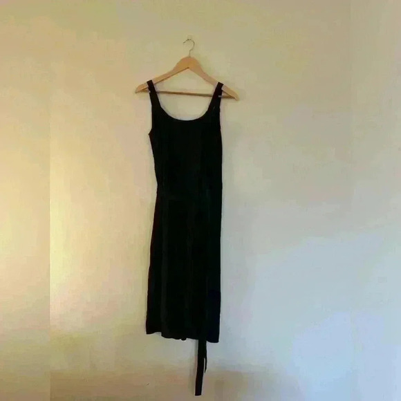 NWT Everlane Midi Wrap Dress, Size 0 | Japanese GoWeave Tank Wrap Dress in Black - Picture 6 of 7